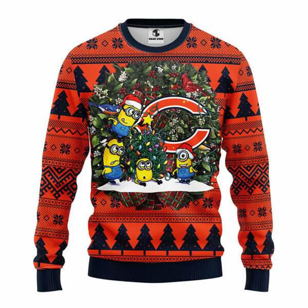 Chicago Bears Minion NFL Christmas Ugly Sweater Chicago Bears Ugly Christmas Sweater