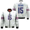Chicago Bills John Brown #15 Nfl Legend Player American Football Team 3d Designed Allover Gift For Bills Fans Bomber Jacket Chicago Bills John Brown #15 Nfl Legend Player American Football Team 3d Designed Allover Gift For Bills Fans Bomber Jacket
