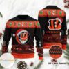 Cincinnati Bengals Grateful Dead SKull And Bears Ugly Sweater NFL Football Christmas Shirt Cincinnati Bengals Grateful Dead SKull And Bears Ugly Sweater NFL Football Christmas Shirt