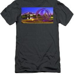 Cowboys Stadium Panorama And Unity Arch At Dusk Gregory Ballos t-shirt