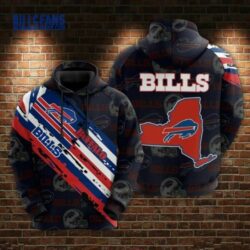 Custom Buffalo Bills nfl 3D Hoodie Black And Red grafic for fan