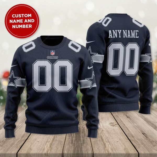 Custom Name Dallas Cowboys Ugly Sweater Personalized Cowboys Ugly Christmas Sweater