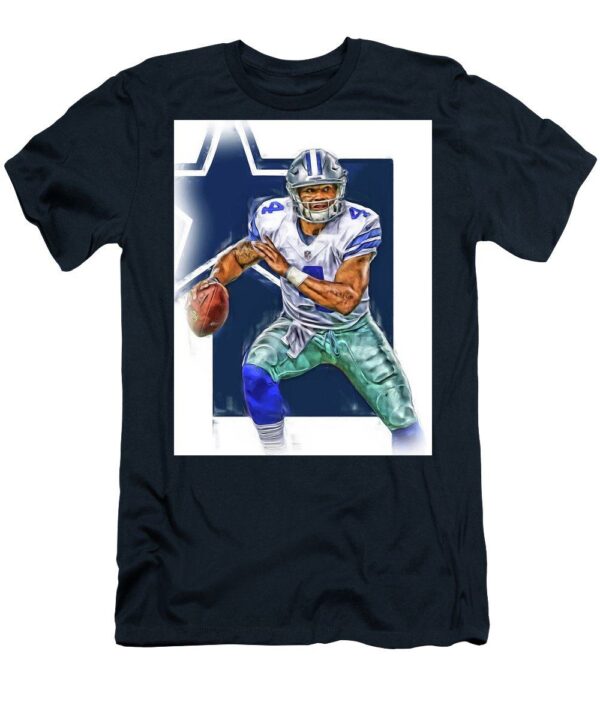 Dak Prescott Dallas Cowboys Oil Art Joe Hamilton nfl t-shirt