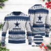 Dallas Cowboys Logo Dot Pattern White Ugly Christmas Sweater Dallas Cowboys Christmas Gift
