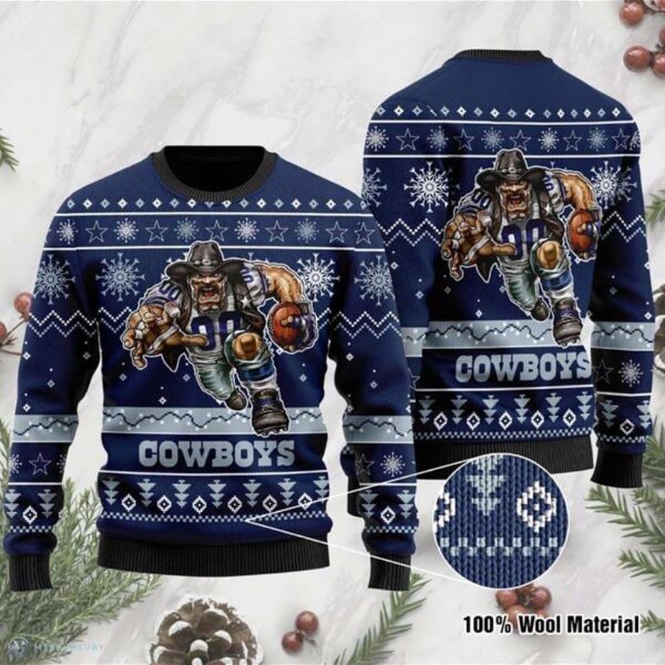 Dallas Cowboys Mascot Ugly Sweater Cowboys Ugly Sweater Dallas Cowboys Ugly Sweater