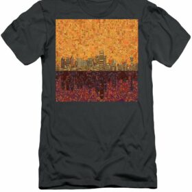 Dallas Skyline Abstract Bekim Art nfl t-shirt