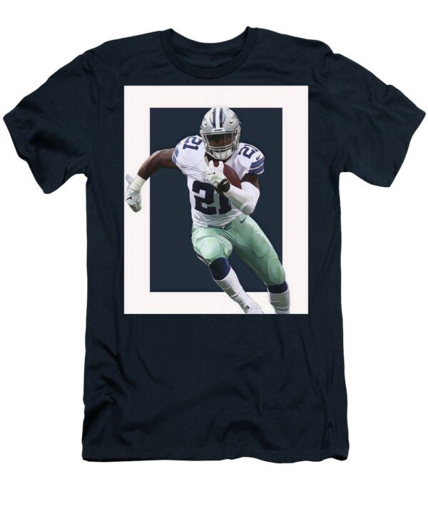 Ezekiel Elliott Dallas Cowboys Oil Art Series 3 Joe Hamilton t-shirt