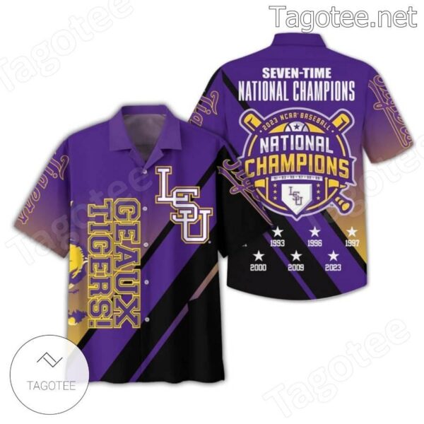 Geaux Tigers Lsu Seven time National Champions hot Hawaiian Shirt