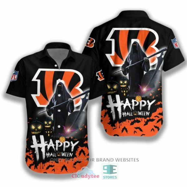 HALLOWEEN NFL Cincinnati Bengals Happy Halloween Hawaiian Shirt for fan