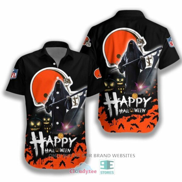 HALLOWEEN NFL Cleveland Browns Happy Halloween Hawaiian Shirt for fan