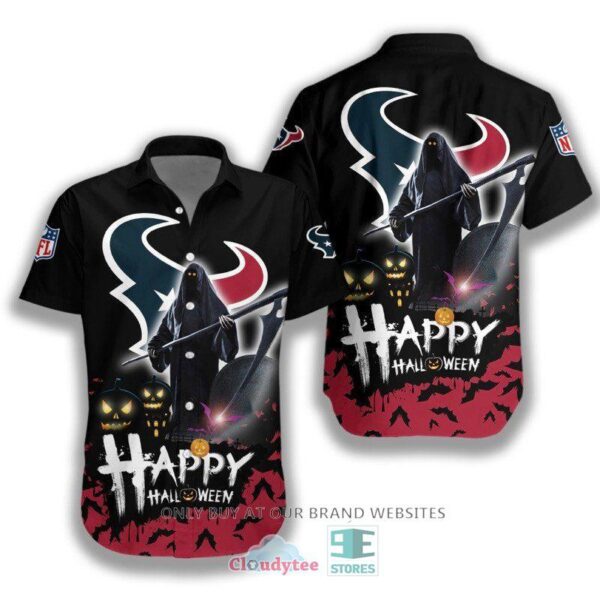 HALLOWEEN NFL Houston Texans Happy Halloween Hawaiian Shirt for fan