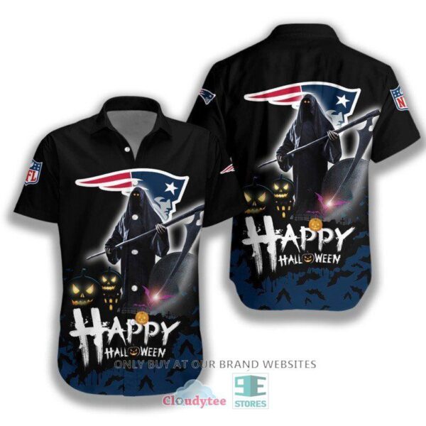 HALLOWEEN NFL New England Patriots Happy Halloween Hawaiian Shirt for fan