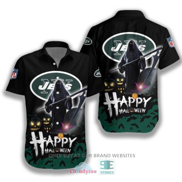 HALLOWEEN NFL New York Jets Happy Halloween Hawaiian Shirt for fan