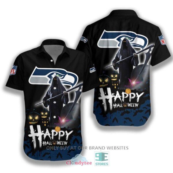 HALLOWEEN NFL Seattle Seahawks Happy Halloween Hawaiian Shirt for fan