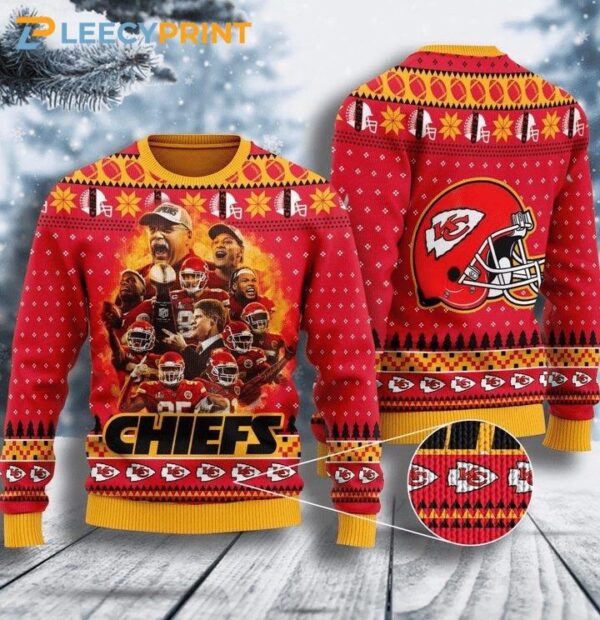 Kansas City Chiefs Legends Team Ugly Wool Sweater KC Chiefs Ugly Christmas Sweater