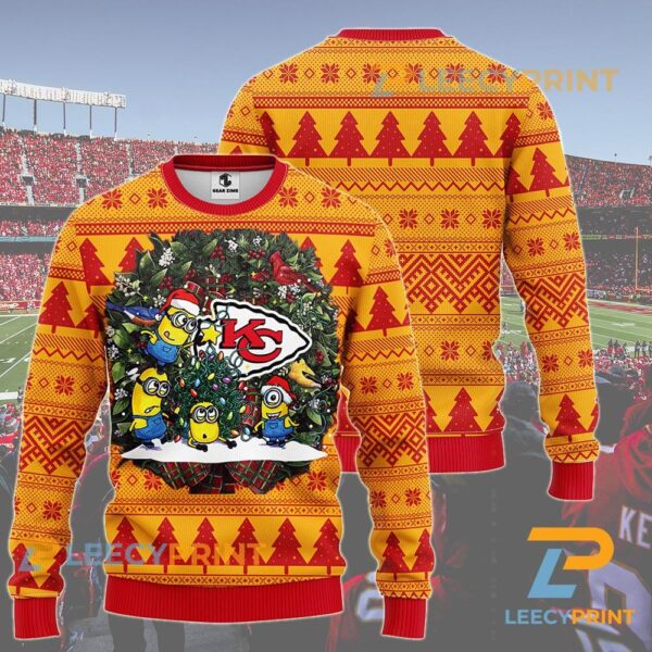 Kansas City Chiefs Minion NFL Ugly Sweater Chiefs Christmas Sweater