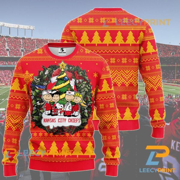 Kansas City Chiefs Snoopy The Peanuts Friends Ugly Sweater Chiefs Christmas Sweater