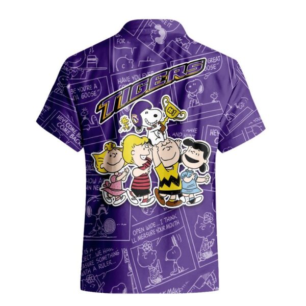 LSU Tigers Snoopy Peanut Team Playing Football Hawaiian Shirt 3D Hawaiian Shirt