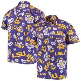 LSU-Tigers-Wes-Willy-Floral-Purple-hot-Hawaiian-Shirt-LIMITED-EDITION