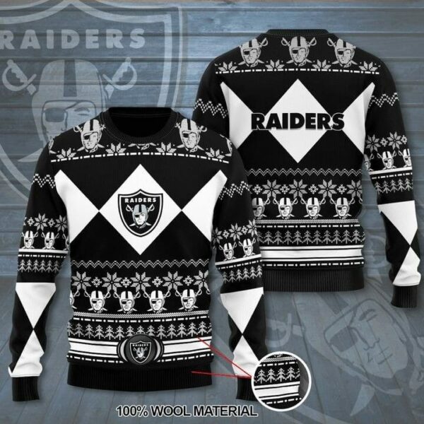 Las Vegas Raiders Black Christmas Sweater Raiders Christmas Sweater