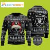 Las Vegas Raiders Black Wing Skull Ugly Christmas Sweater Las Vegas Raiders Black Wing Skull Ugly Christmas Sweater