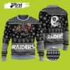 Las Vegas Raiders Player With Ball And Helmet Raiders Ugly Wool Sweater Las Vegas Raiders Player With Ball And Helmet Raiders Ugly Wool Sweater
