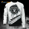 Las Vegas Raiders White Black Ugly Wool Sweater Christmas Las Vegas Raiders White Black Ugly Wool Sweater Christmas