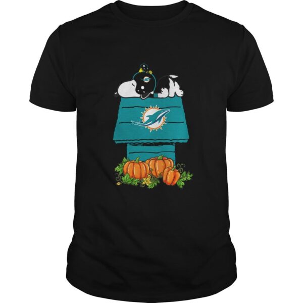 Miami Dolphins Snoopy Pumpkin House NFL