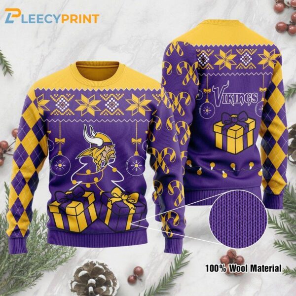 Minnesota Vikings Funny Knitting Pattern Ugly Sweater