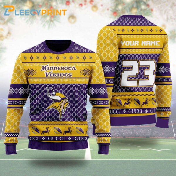 Minnesota Vikings Gucci Ugly Christmas Sweater