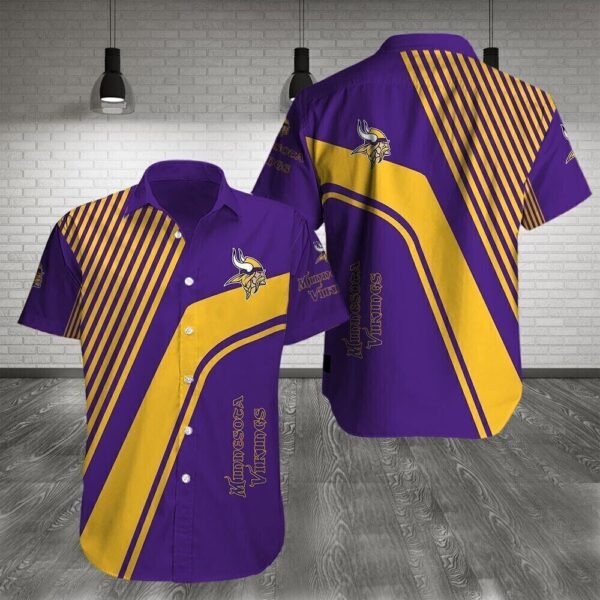 Minnesota Vikings Hawaiian Beach Shirts Button Down Shirts