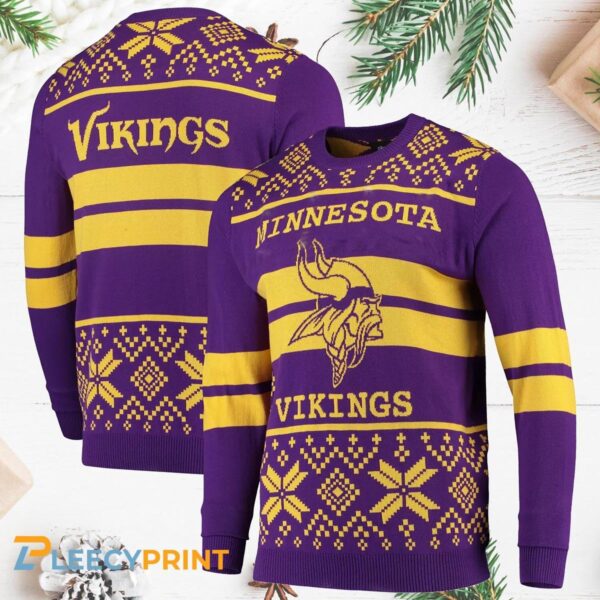 Minnesota Vikings Knitting Pattern Ugly Sweater Gift For True Fan