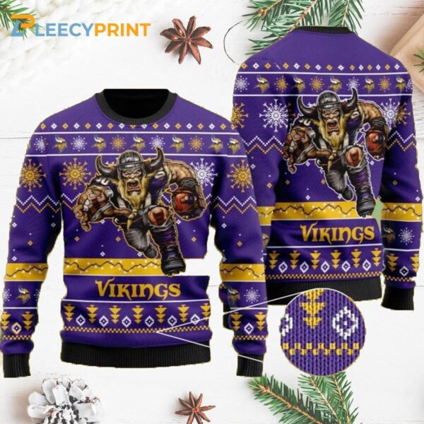 Minnesota Vikings Mascot Guys Ugly Sweater Gift For NFL Fans