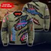 [NEW] Personalized Flag American Buffalo Bills NFL Custom Your Number Bomber Jacket
