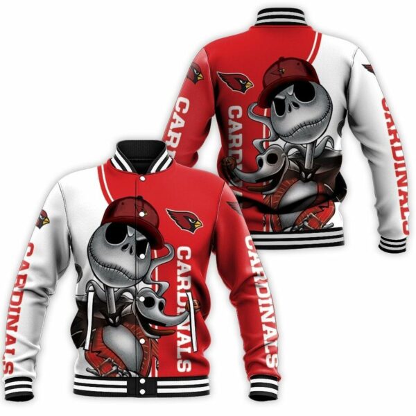 NFL Arizona Cardinals Jack Skellington Baseball Jacket