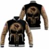 NFL Arizona Cardinals Punisher Skull Camo Baseball Jacket NFL Arizona Cardinals Punisher Skull Camo Baseball Jacket