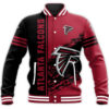 NFL Atlanta Falcons Red Black Baseball Jacket NFL Atlanta Falcons Red Black Baseball Jacket 1