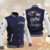 NFL Baltimore Ravens Navy Iron Maiden Baseball Jacket NFL Baltimore Ravens Navy Iron Maiden Baseball Jacket