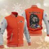 NFL Baltimore Ravens Orange Skull Baseball Jacket NFL Baltimore Ravens Orange Skull Baseball Jacket