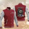 NFL Baltimore Ravens Red Skull Baseball Jacket NFL Baltimore Ravens Red Skull Baseball Jacket