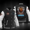 NFL Carolina Panthers Black Skull Baseball Jacket V2 NFL Carolina Panthers Black Skull Baseball Jacket V2