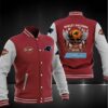 NFL Carolina Panthers Red Skull Baseball Jacket V2 NFL Carolina Panthers Red Skull Baseball Jacket V2