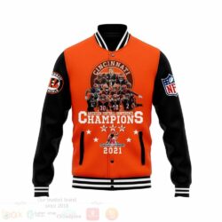NFL Cincinnati Bengals Black Orange Champions 2021 Baseball Jacket_2
