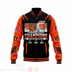 NFL Cincinnati Bengals Black Orange Champions Baseball Jacket