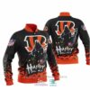 NFL Cincinnati Bengals Happy Halloween Baseball Jacket NFL Cincinnati Bengals Happy Halloween Baseball Jacket