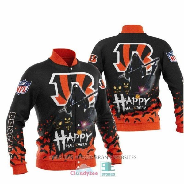 NFL Cincinnati Bengals Happy Halloween Baseball Jacket