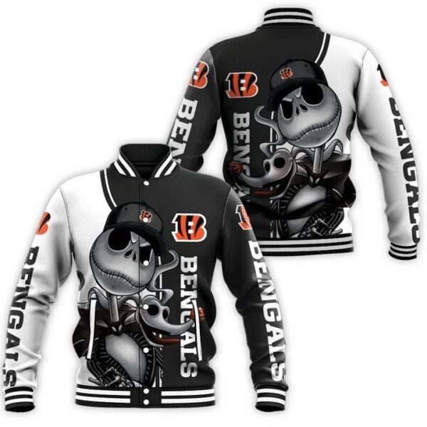 NFL Cincinnati Bengals Jack Skellington Baseball Jacket