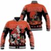 NFL Cleveland Browns Christmas Orange Baseball Jacket NFL Cleveland Browns Christmas Orange Baseball Jacket