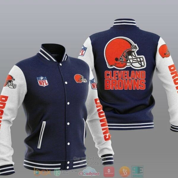 NFL Cleveland Browns Navy Blue Baseball Jacket