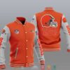 NFL Cleveland Browns Orange Baseball Jacket NFL Cleveland Browns Orange Baseball Jacket